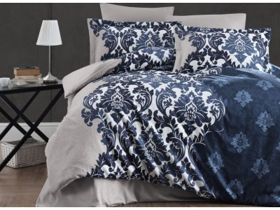 Постельное белье First Choice - Sierra Navy Blue (Турция), евро комплект